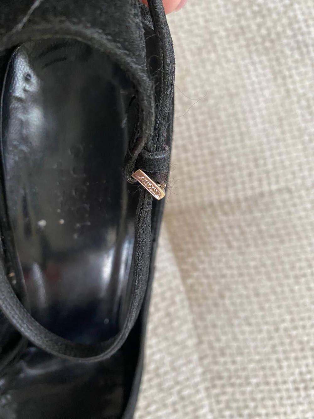 Gucci Black Suede Horsebit Wedge Espadrille Platform Sandals - Picture 12 of 16